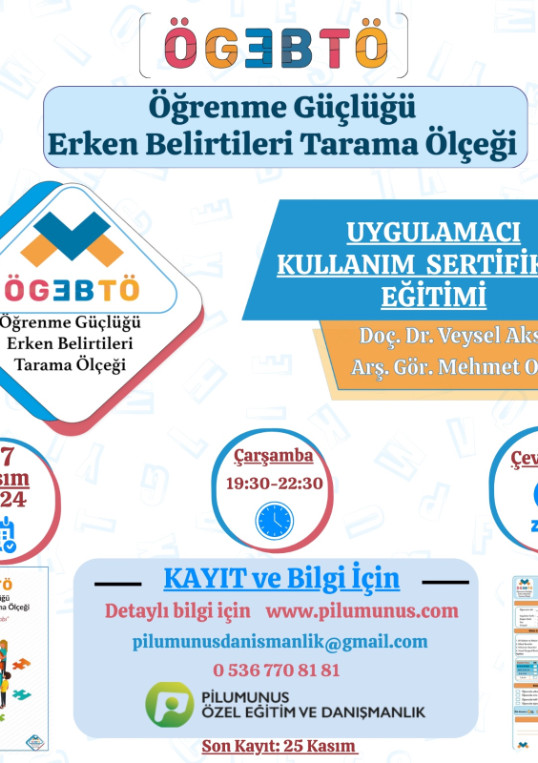 ÖGEBTÖ (ÖĞRENME GÜÇLÜĞÜ ERKEN BELİRTİLER TARAMA ÖLÇEĞİ)